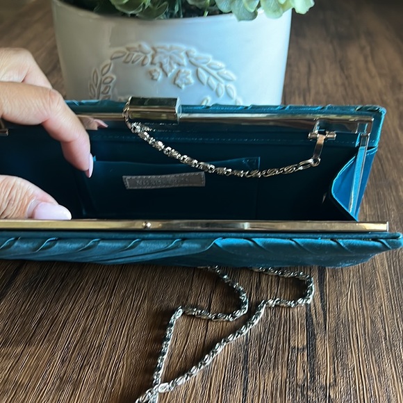 NORDSTROM Teal Blue Clutch - Picture 5 of 10